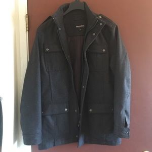 Men’s Wool Field Coat, Medium, Charcoal